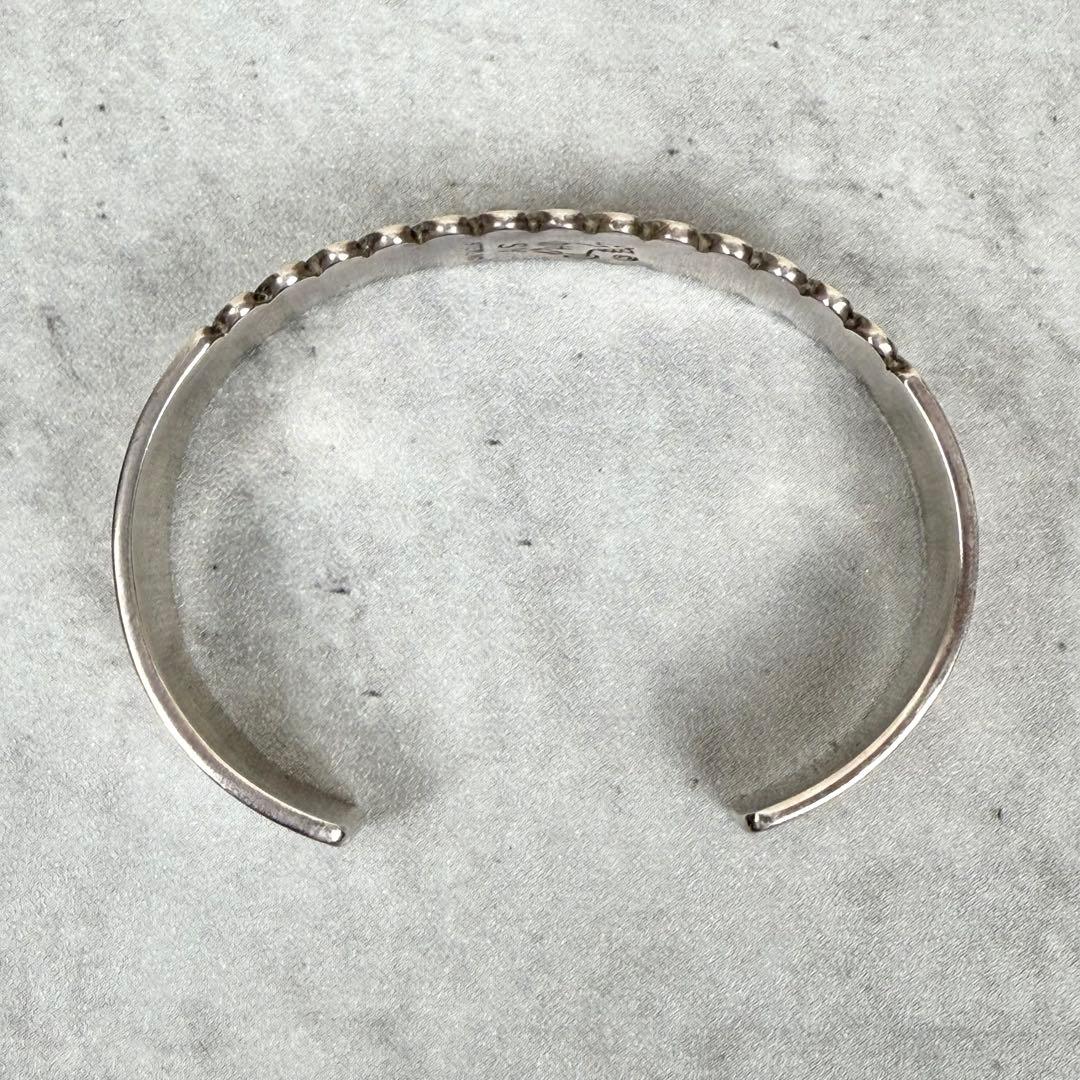 スティーブイエローホース　スタンプワーク リーフバングル NAVAJO ナバホ