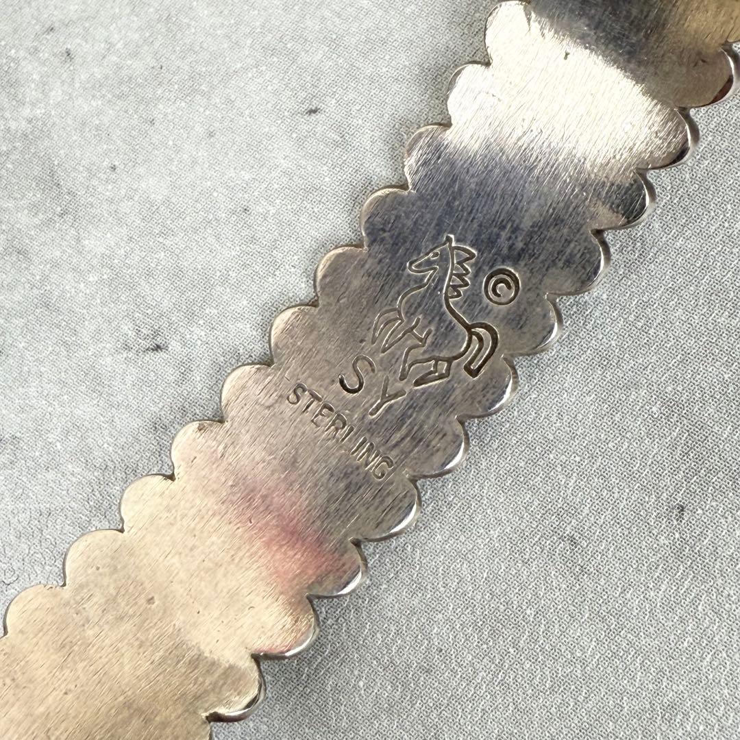 スティーブイエローホース　スタンプワーク リーフバングル NAVAJO ナバホ