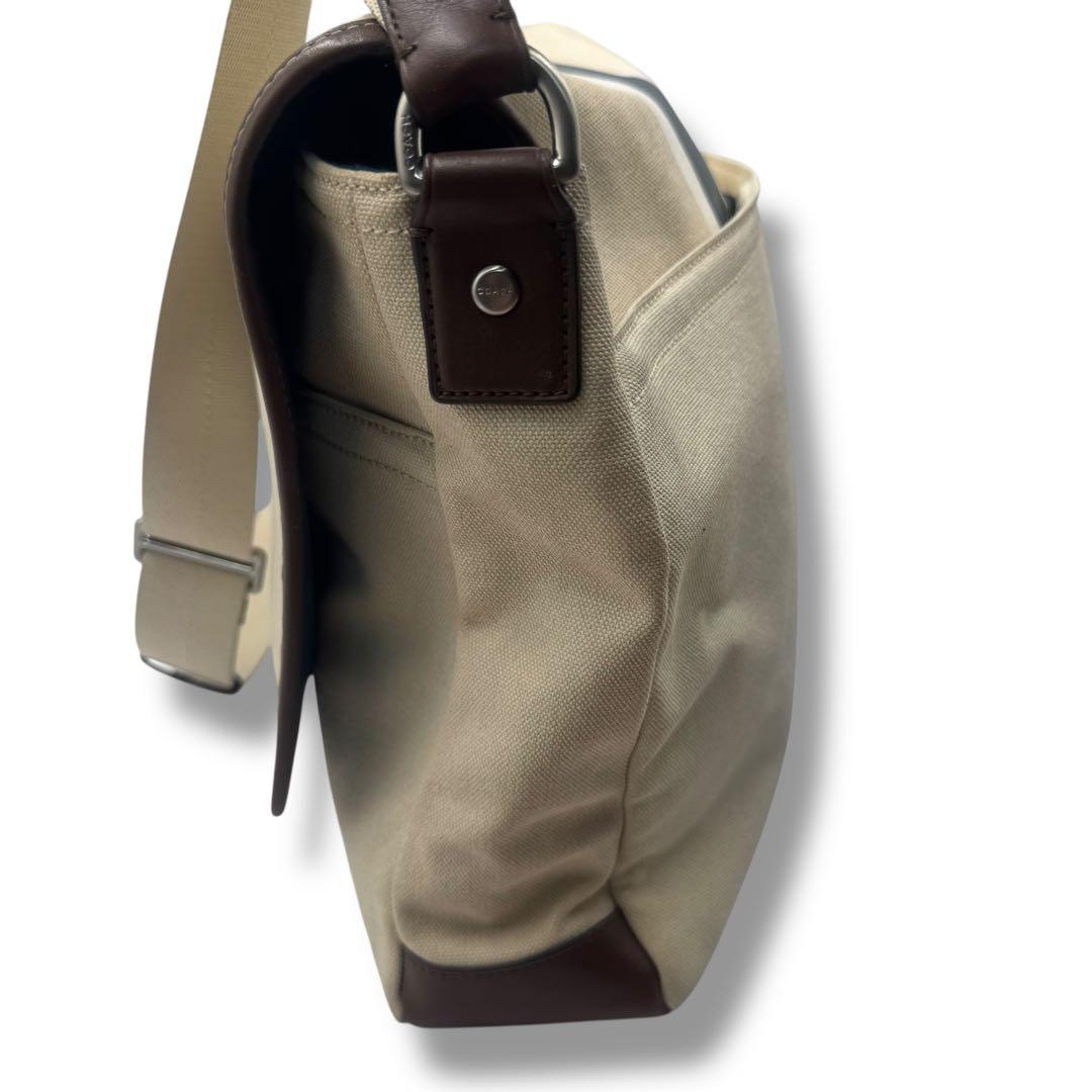 COACH コーチ ロゴ メッセンジャーバッグ ショルダーバッグ デニム メンズ