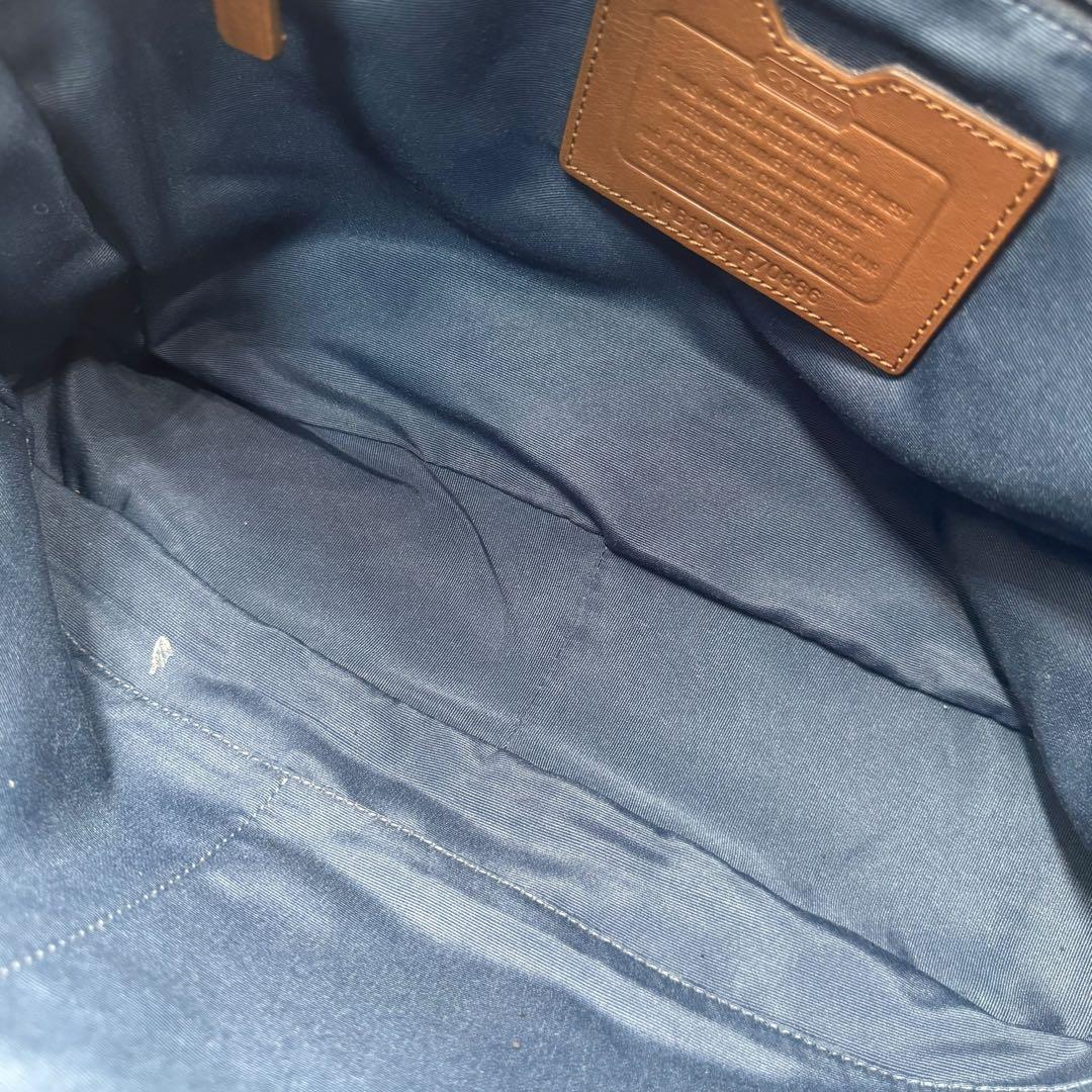 COACH コーチ ロゴ メッセンジャーバッグ ショルダーバッグ デニム メンズ