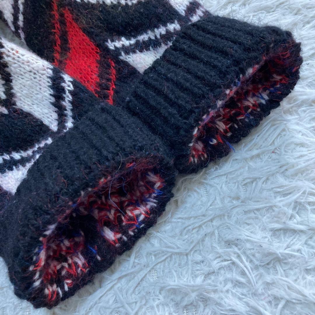 16573✨サンローラン 国内正規品 ウール モヘヤ インターシャ カーディガン