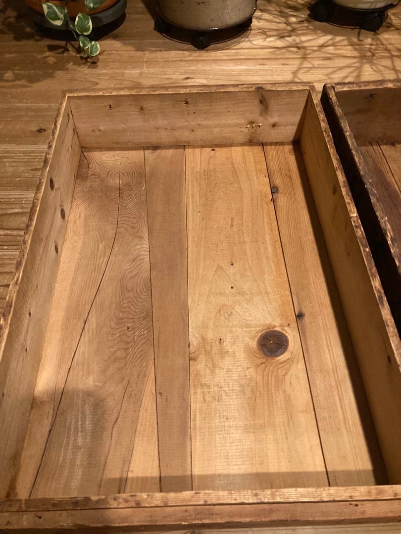 昭和レトロ　お菓子屋木箱　レトロケース　店舗什器　小4台まとめて③