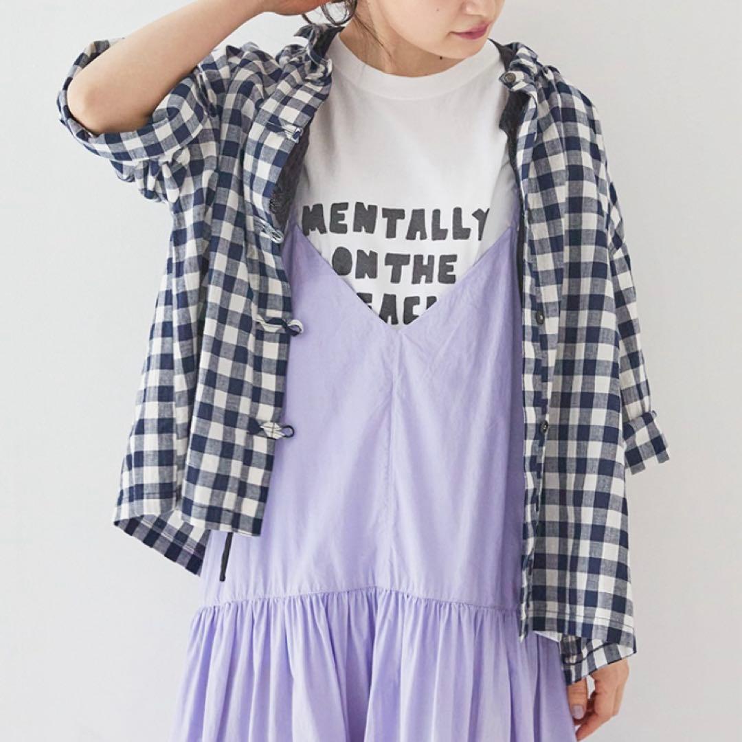 限定色！ネストローブ コットンリネンワッシャーギンガム スリーピングシャツ