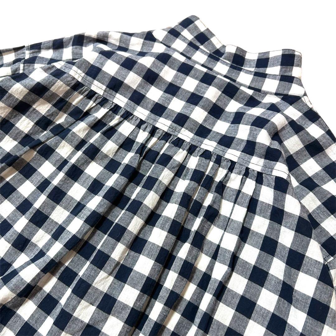 限定色！ネストローブ コットンリネンワッシャーギンガム スリーピングシャツ