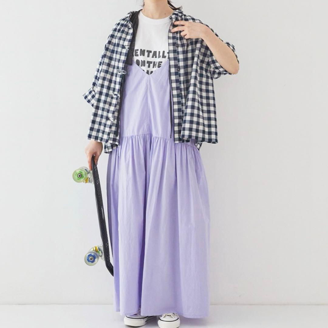 限定色！ネストローブ コットンリネンワッシャーギンガム スリーピングシャツ