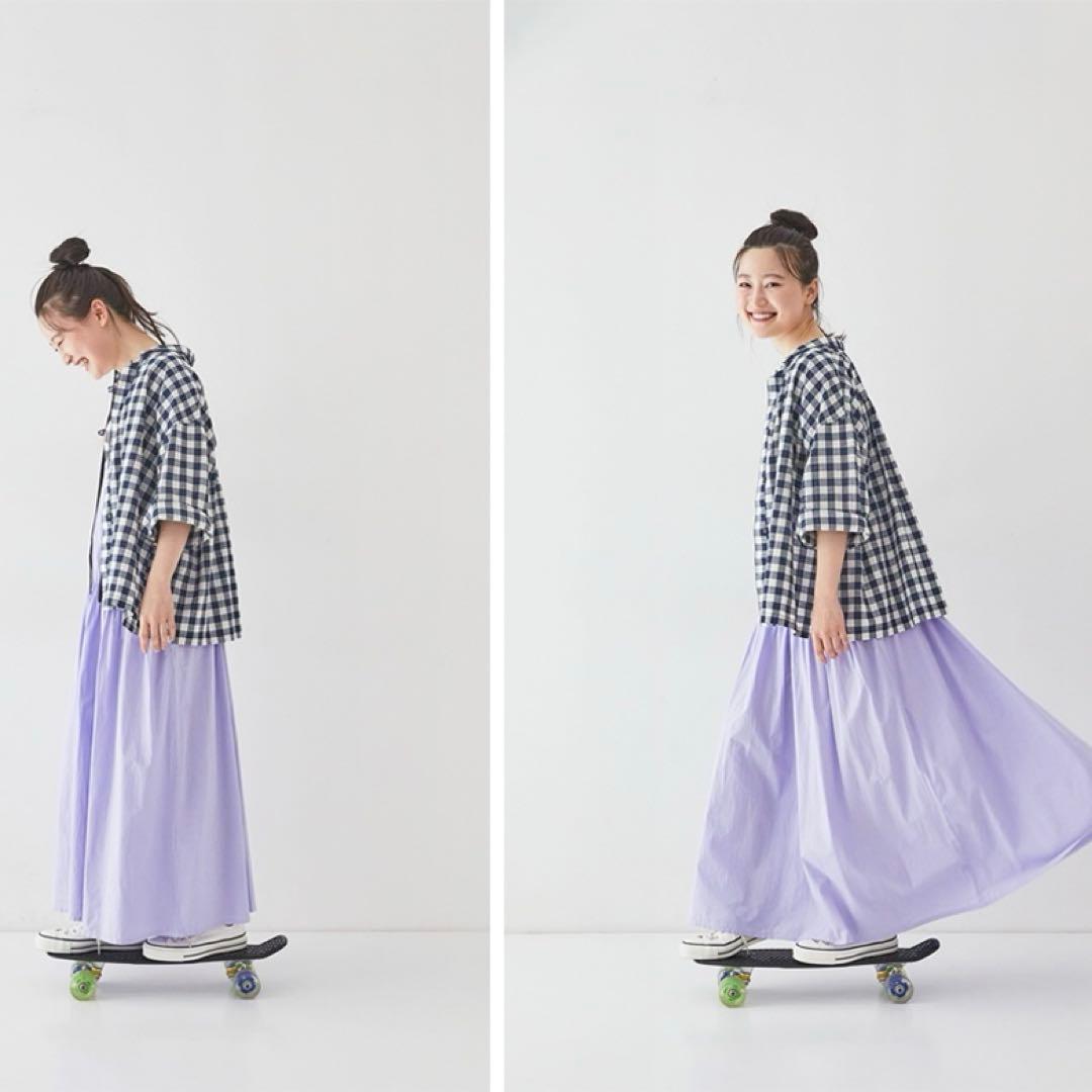 限定色！ネストローブ コットンリネンワッシャーギンガム スリーピングシャツ