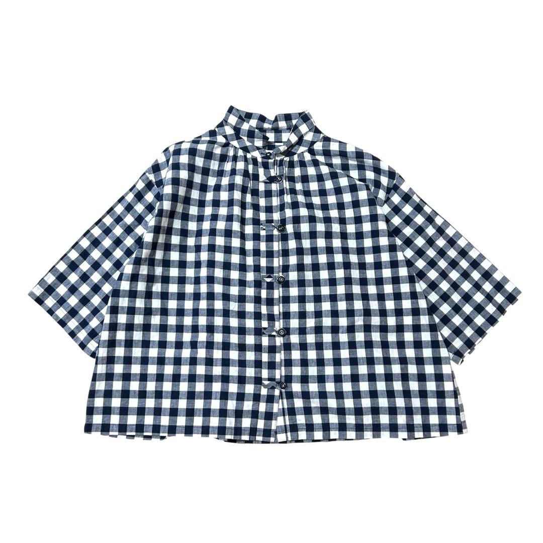 限定色！ネストローブ コットンリネンワッシャーギンガム スリーピングシャツ