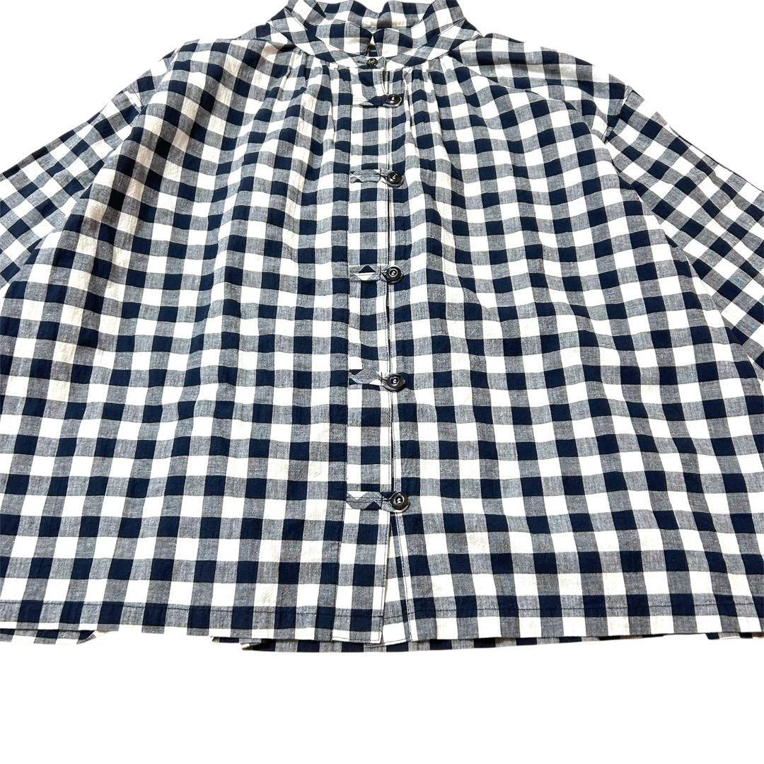 限定色！ネストローブ コットンリネンワッシャーギンガム スリーピングシャツ