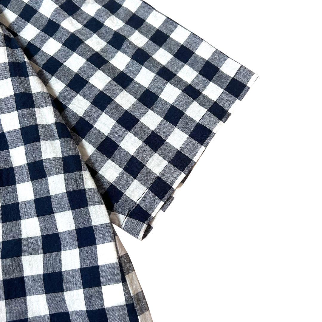 限定色！ネストローブ コットンリネンワッシャーギンガム スリーピングシャツ