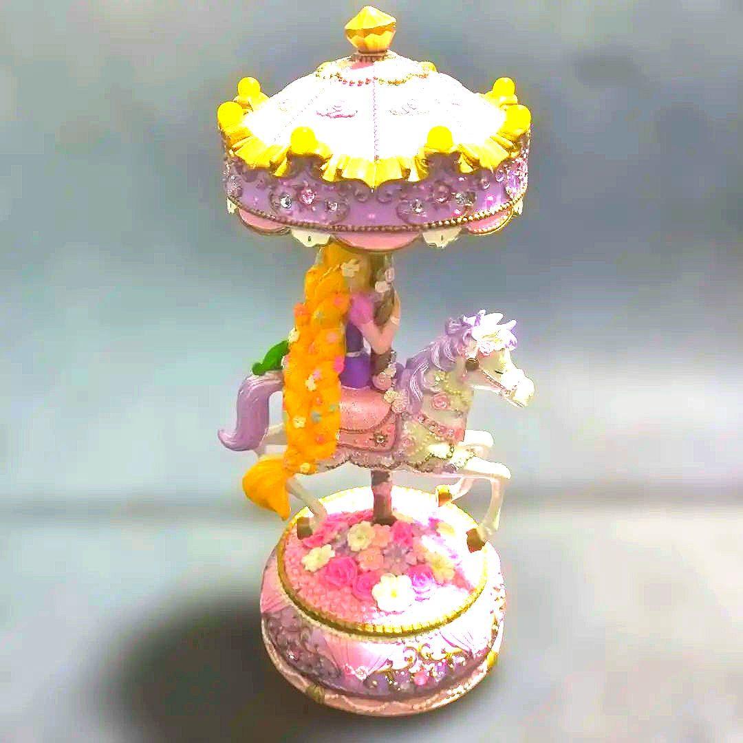 ラプンツェル オルゴールメリーゴーランド回転木馬 廃盤 レア