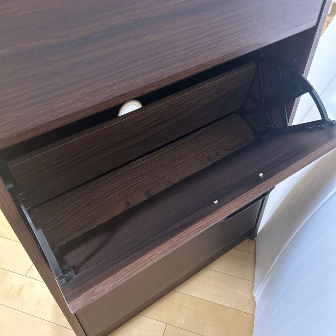 スリム3段シューズラック　サブリナ　サン　W637×D240×H1095 靴入れ