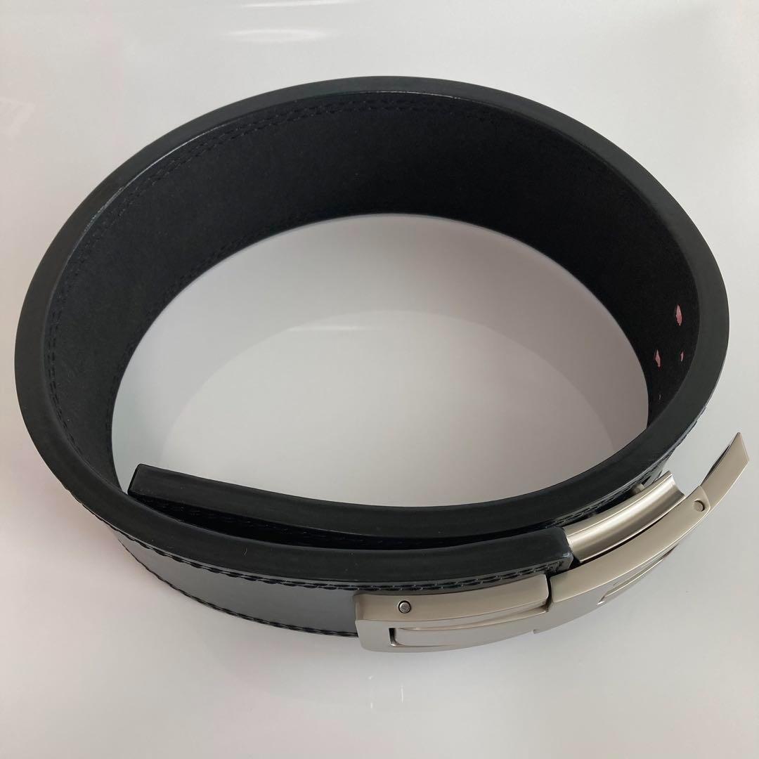 新品 パワーベルト レバーアクション Ｌサイズ ワンタッチ可変式　黒×シルバー