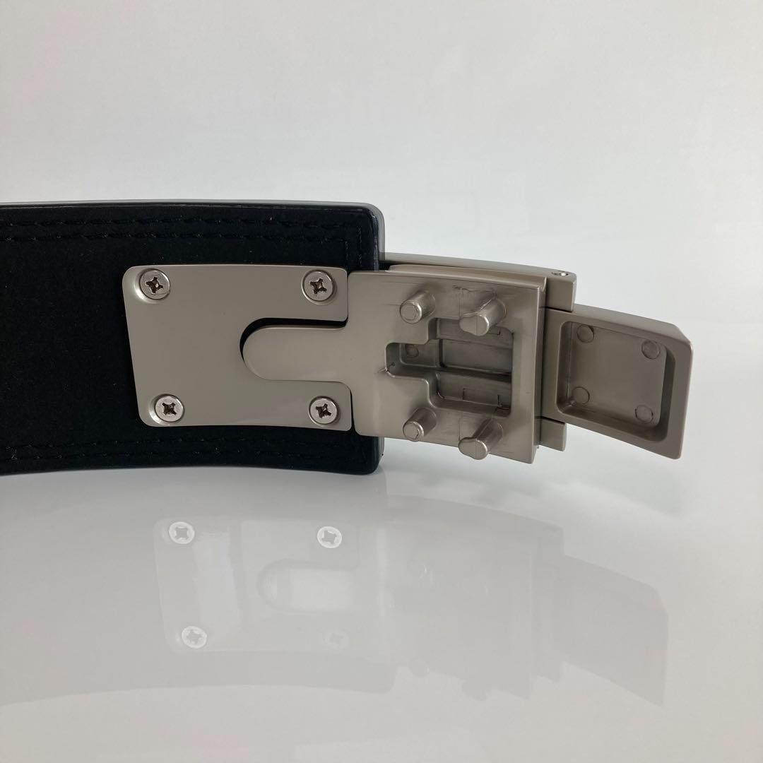 新品 パワーベルト レバーアクション Ｌサイズ ワンタッチ可変式　黒×シルバー