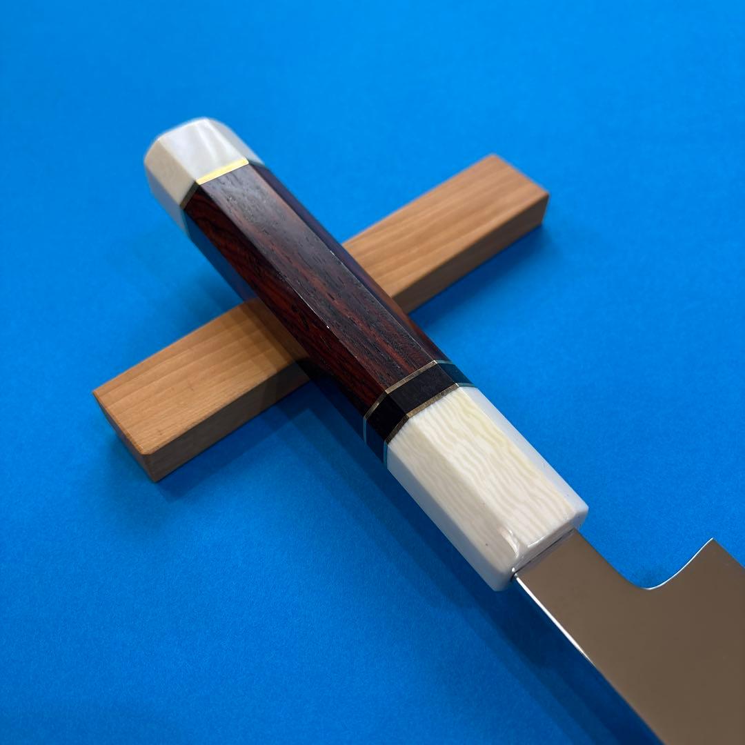 切付け柳　V10全鋼鏡面仕上げ 花梨と人造大理石の柄