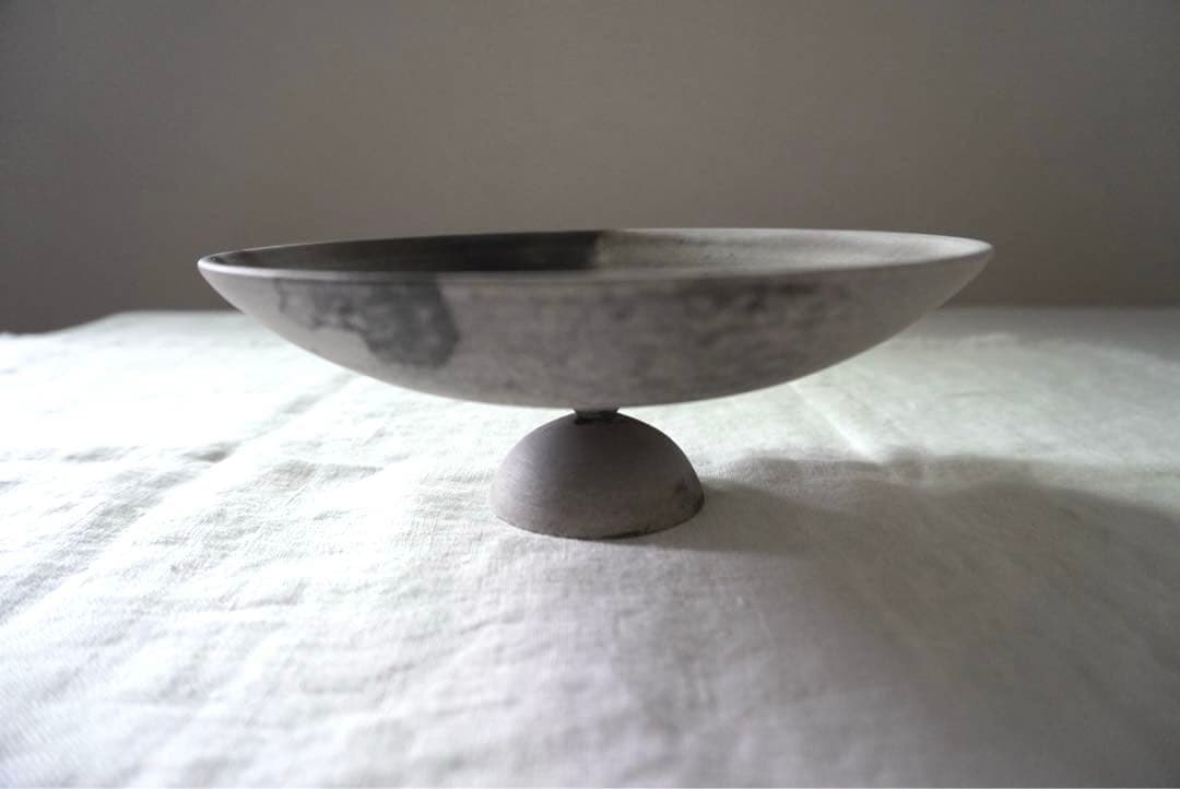 鮫島陽_ 舟 Boat ［未使用］19cm×7cm 脚付 高台 コンポート皿　中