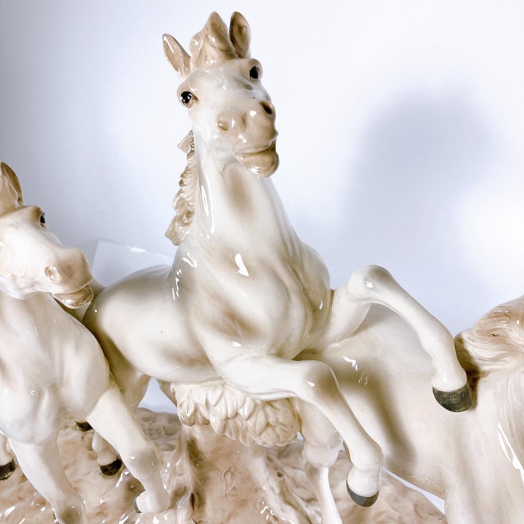 アルトマン ECHT ALTMANN 白馬 3頭 オブジェ（置物）　馬・ホース