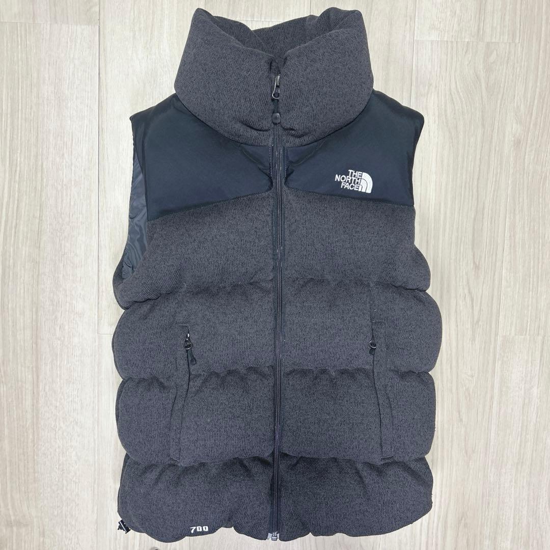 ザ・ノースフェイス　ダウンベスト　グレー　レディース Lサイズ　A-53