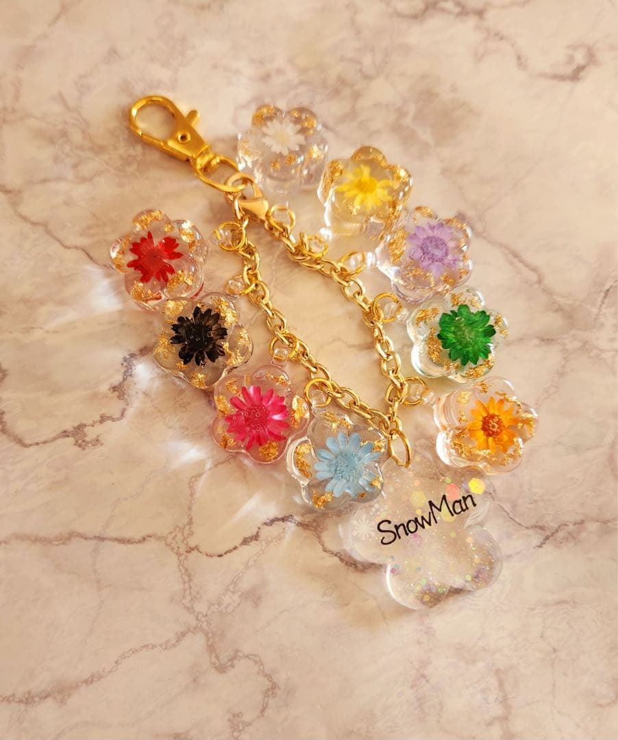 蜜柑　お花キーホルダー