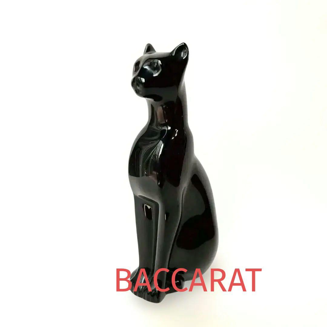 【稀少】オールド バカラ BACCARAT 16cm 黒猫