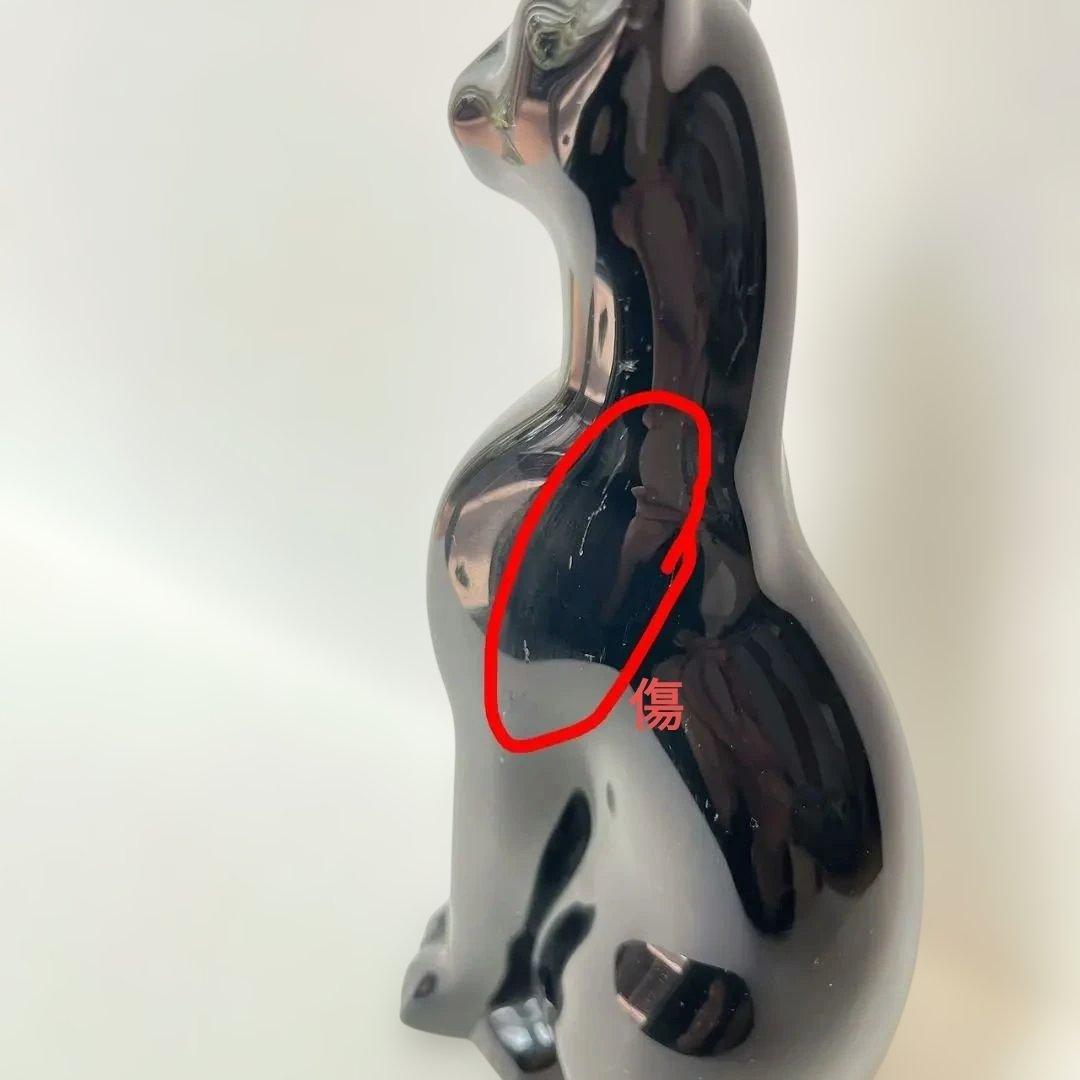 【稀少】オールド バカラ BACCARAT 16cm 黒猫