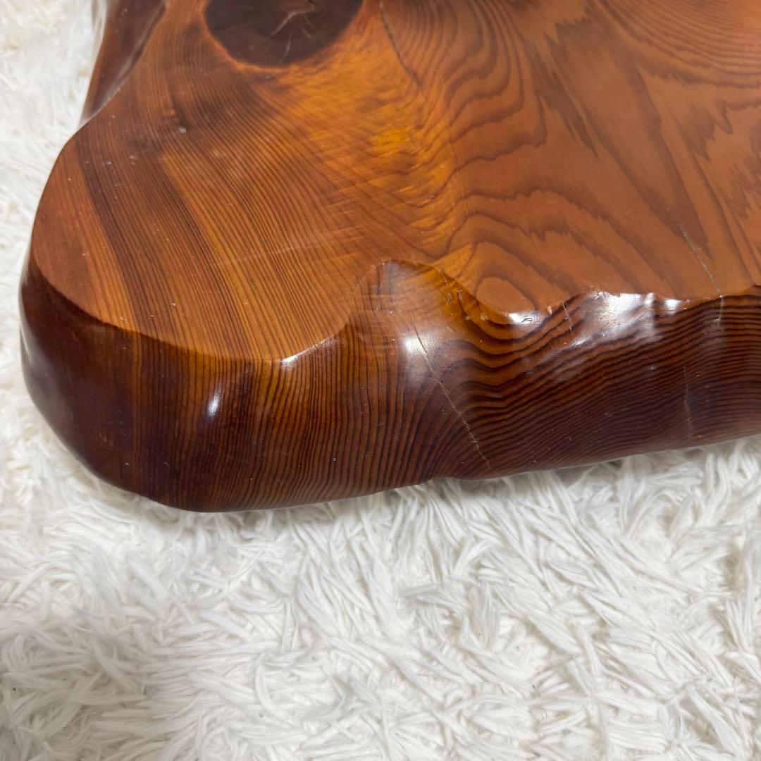 【刻印彫り】世界遺産　屋久杉 一枚板 極上木目 天然木総無垢 ローテーブル