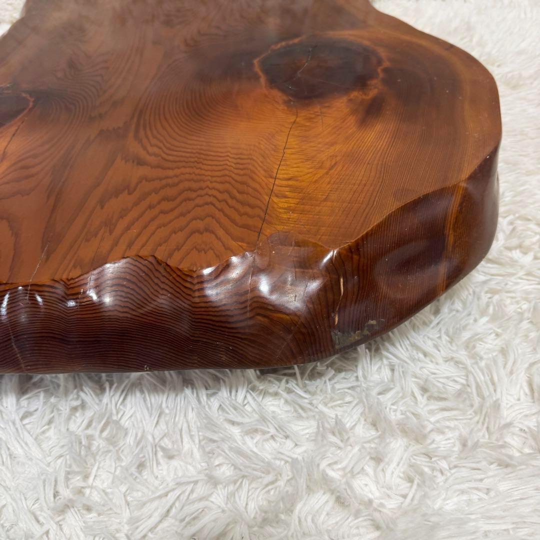 【刻印彫り】世界遺産　屋久杉 一枚板 極上木目 天然木総無垢 ローテーブル