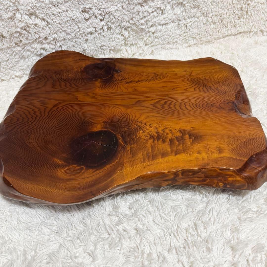 【刻印彫り】世界遺産　屋久杉 一枚板 極上木目 天然木総無垢 ローテーブル