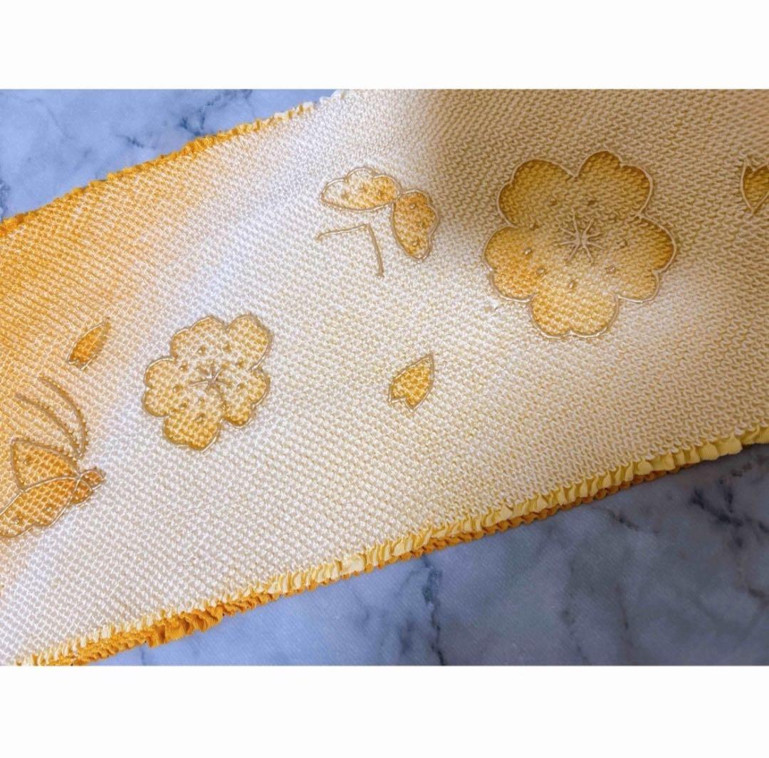 七五三　７歳　着物フルセット 女の子／山吹色／友禅／着付け小物付き