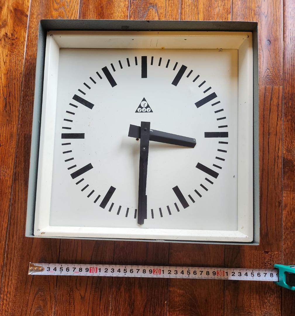 希少 PRAGOTRON 33cm シルバー グレー パラゴトロン 壁掛け時計