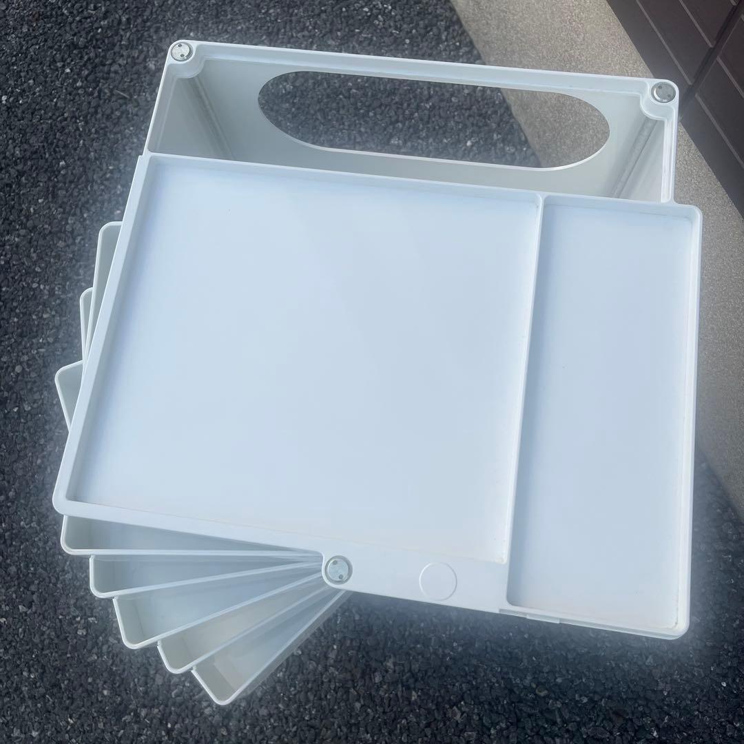 【良品】BOBY WAGON ボビーワゴン 3段5トレイ WHITE