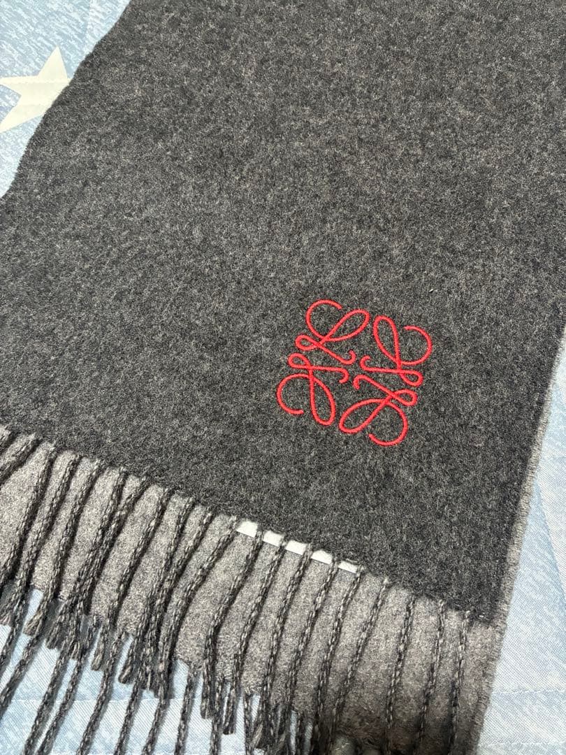LOEWE ロエベ ウール カシミヤ混 アナグラム マフラー