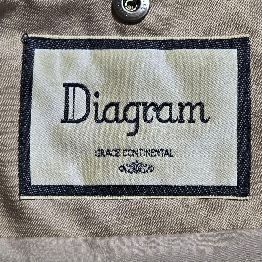 グレースコンチネンタル ダイグラム ファー付 ベージュダウンベスト