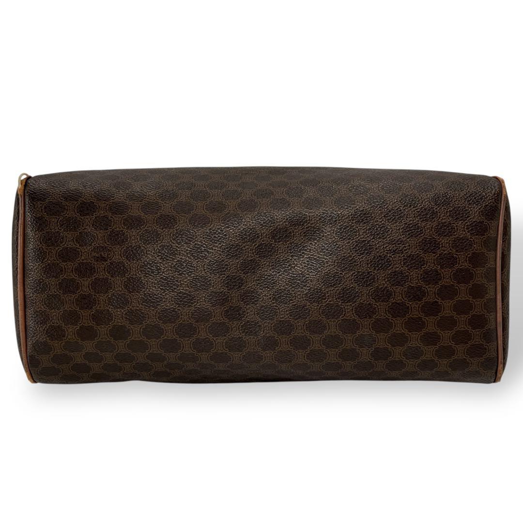 オールド　セリーヌ　ミニボストン　マカダム柄　トリオンフ　ハンドバッグ　ブラウン