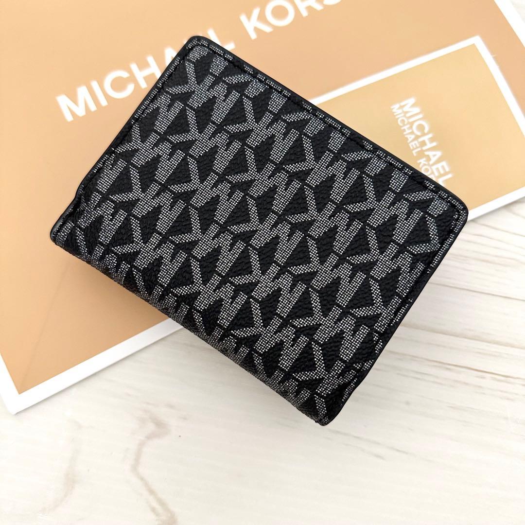 ★ 新品 MICHAEL KORS財布 折り財布 がま口 ブラック　三つ折り財布