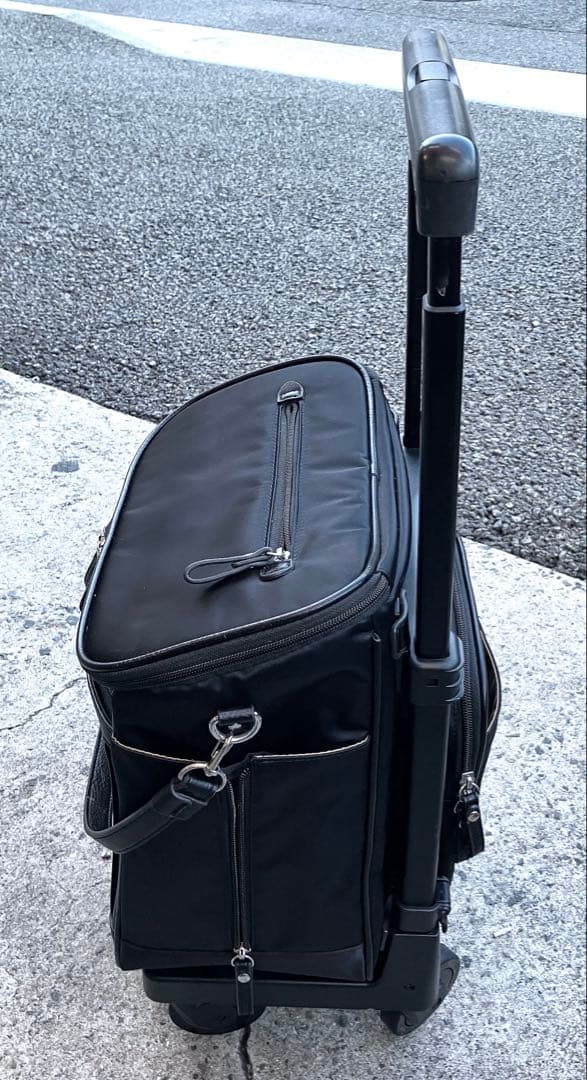 スワニーリニーエ D-597　ブラック4輪ストッパーショッピングカート