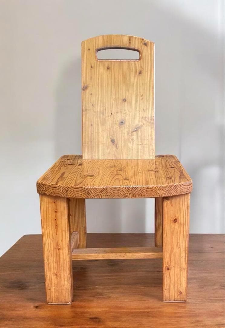 一生もの★重厚ななウッドチェア（1脚）　すべて木製　カントリー風のお店やお部屋に