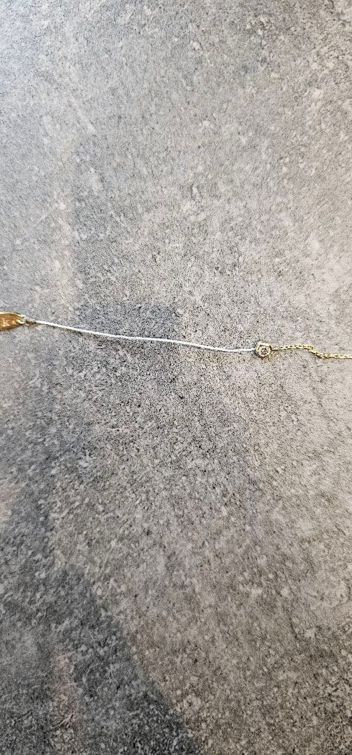 redLine 1粒ダイヤモンド ゴールドブレスレット