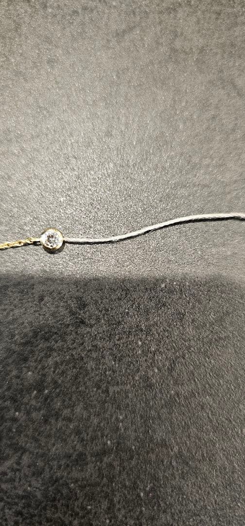 redLine 1粒ダイヤモンド ゴールドブレスレット