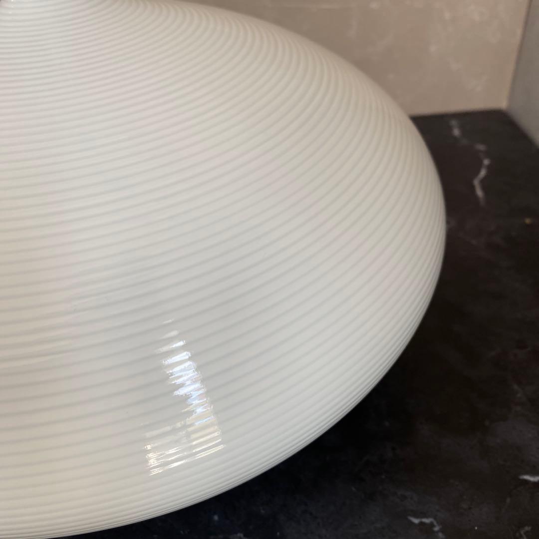 【中尾恭純】　中仙窯　白磁千段　有田焼　白磁線段壺　大　直径30センチ以上
