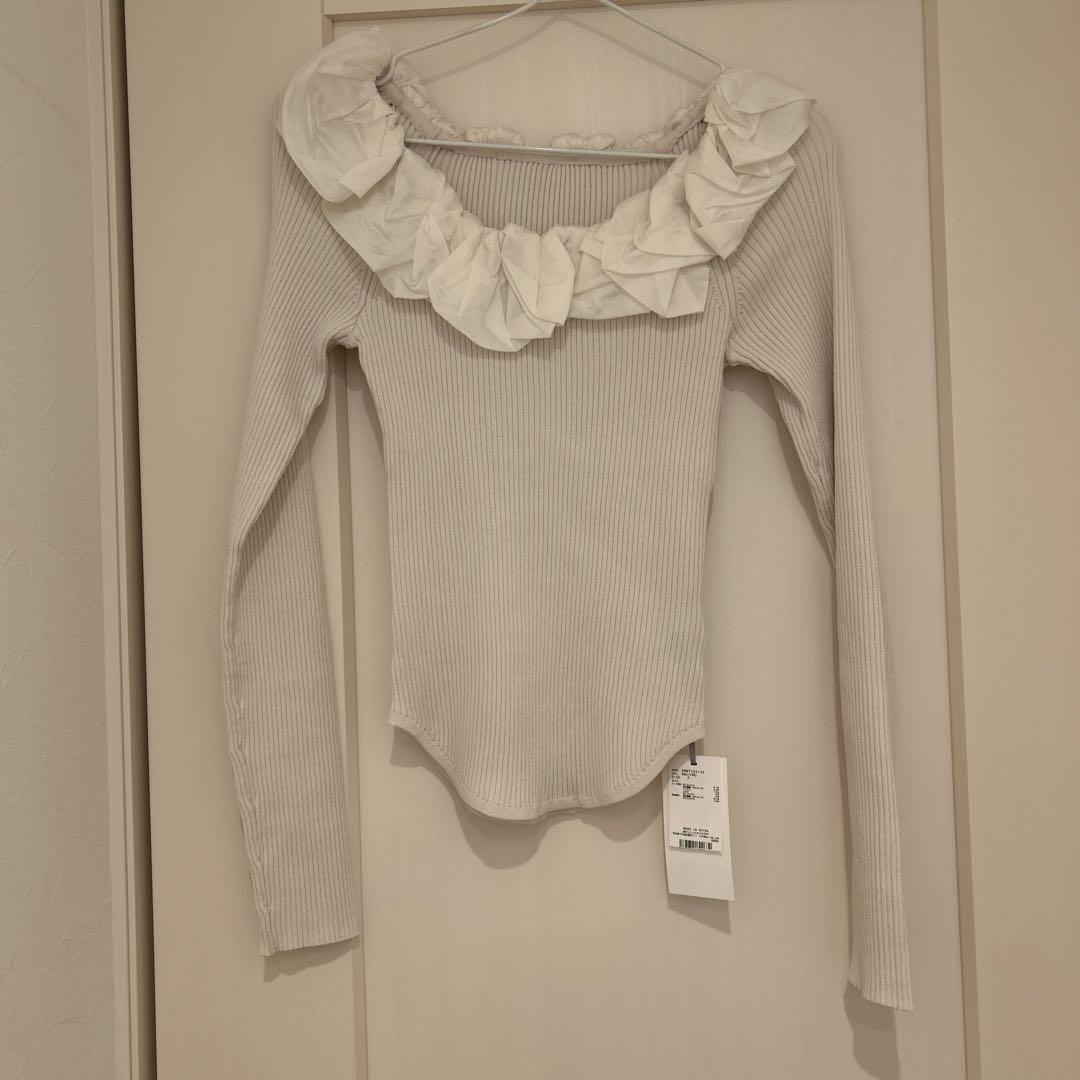 シアーフリルニットプルオーバー　スナイデル