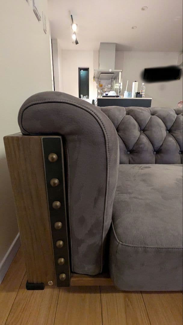 UPTOWN、プーリーソファー3人掛、モダン 、 グレーソファ