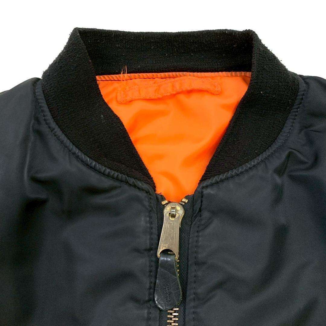 希少カラー★90s USA製 ALPHA MA-1 ブラック L　D249