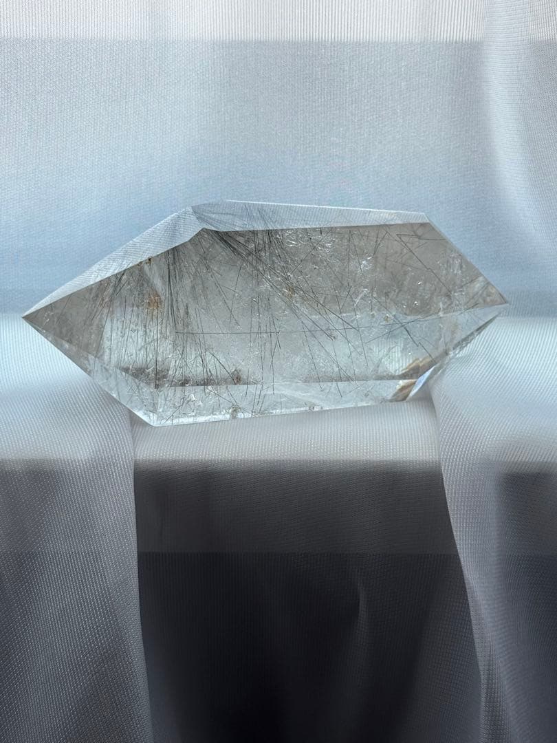 高透明＆高品質◎ブラジル産 ブラックルチルクォーツ ダブルポイント