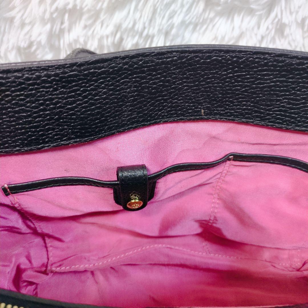 A.D.M.J. トートバッグ シボ革 レザー ゴールド金具 A4収納 ビジネス