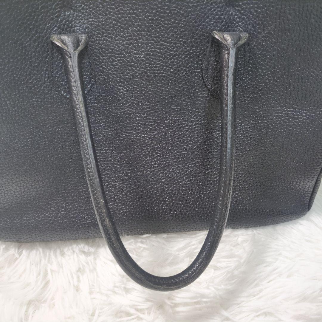 A.D.M.J. トートバッグ シボ革 レザー ゴールド金具 A4収納 ビジネス