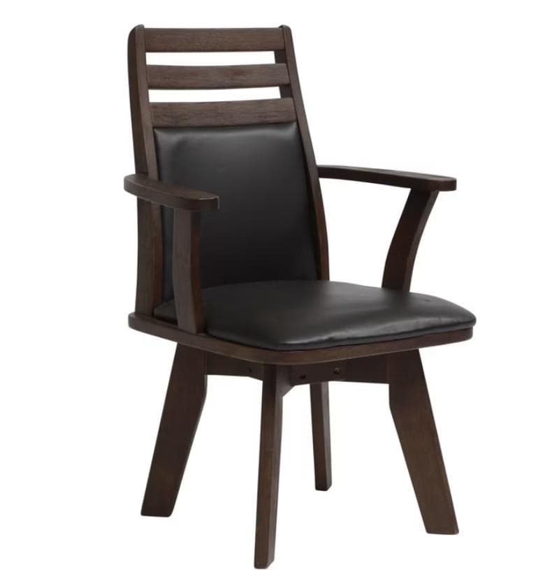 CD DC CB 4脚　ダイニングチェア　アームチェア　肘付　ブラウン＊ブラック
