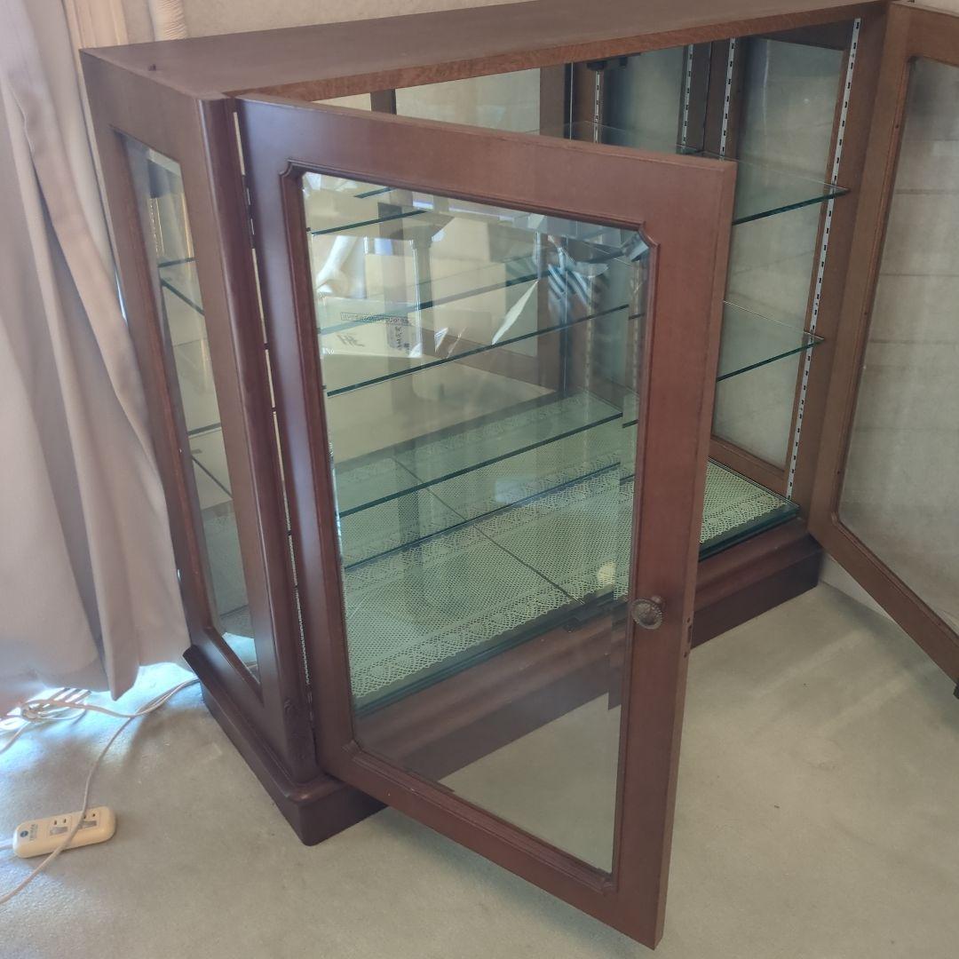 飾り棚 ガラス　ショーケース　ガラスケース　木製キャビネット　キャビネット　飾棚