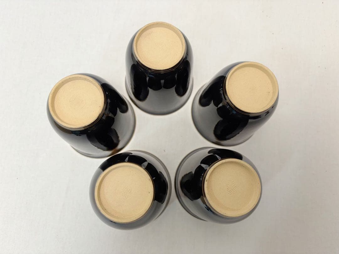 ほぼ未使用 懐石道具 京焼 金彩蒔絵 小吸物碗 箸洗5客揃え 見返し蒔絵 汁椀