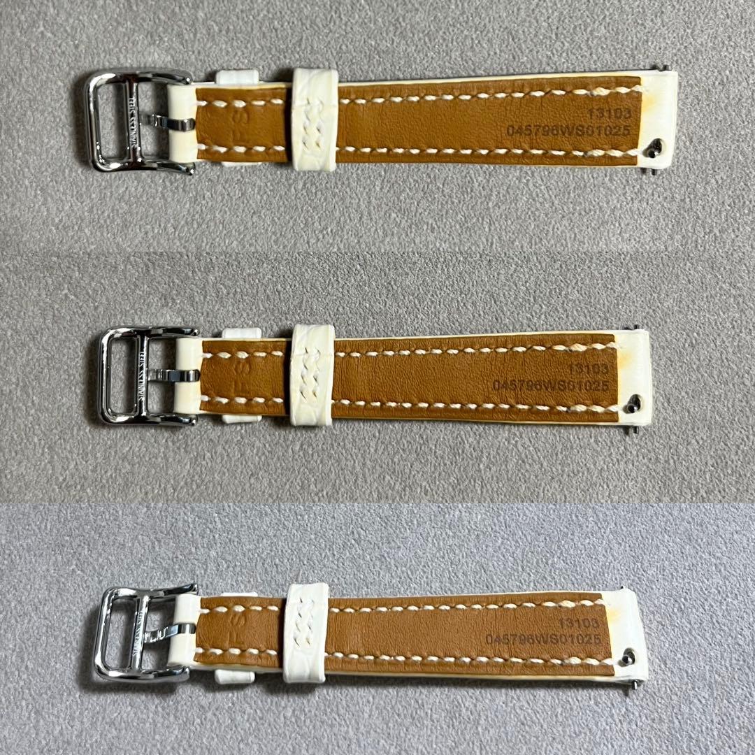 Hウォッチ ミニ ベルト Hermes エルメス 時計 腕時計 アリゲーター 白