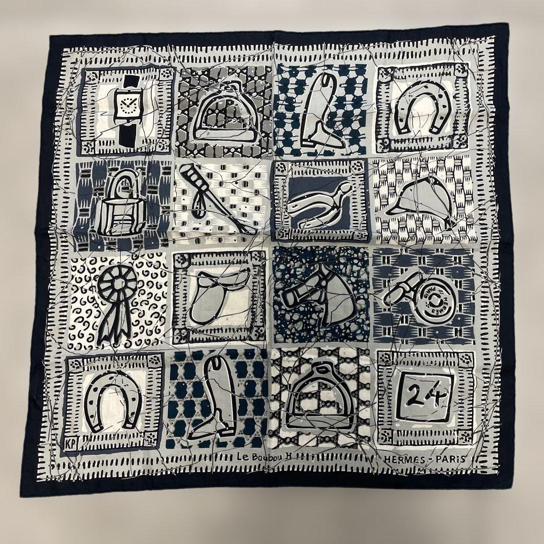 HERMES エルメス　コットン　Le Boubou スカーフ　ハンカチ
